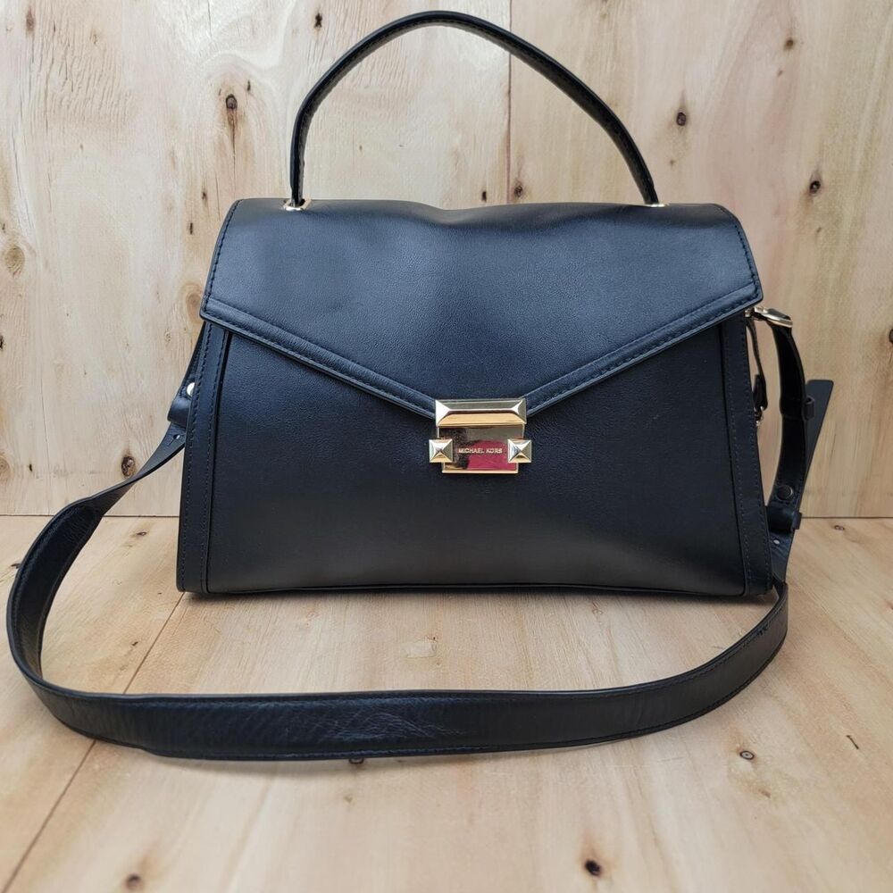 Michael kors Whitney satchel  shoulder hand bag Black